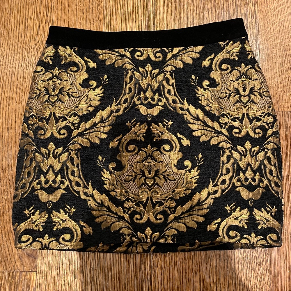 Black & Gold Mini Skirt